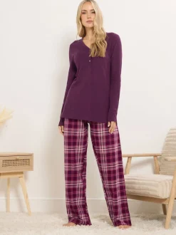 Rood - Long Tall Sally geruite pyjama