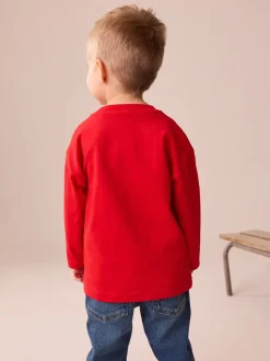 Rood - Marvel T-shirt met lange mouwen (6mnd-8jr)
