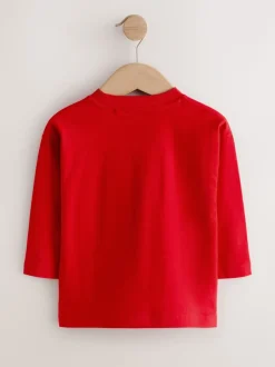 Rood - Marvel T-shirt met lange mouwen (6mnd-8jr)