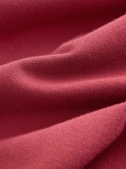 Rood - Normale Pasvorm - Piqué poloshirt met korte mouwen