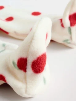 Rood - Set van 2 microfleece babypyjama's met tweewegrits