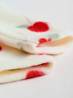 Rood - Set van 2 microfleece babypyjama's met tweewegrits
