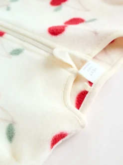 Rood - Set van 2 microfleece babypyjama's met tweewegrits