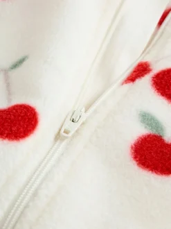 Rood - Set van 2 microfleece babypyjama's met tweewegrits