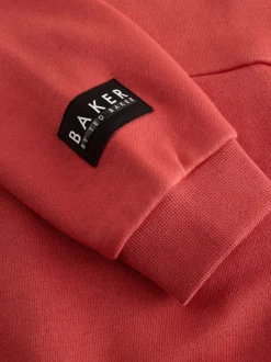 Rood - set van Baker by Ted Baker sweatshirt en cargojoggingbroek