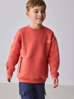 Rood - set van Baker by Ted Baker sweatshirt en cargojoggingbroek