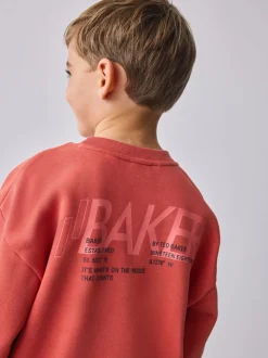 Rood - set van Baker by Ted Baker sweatshirt en cargojoggingbroek