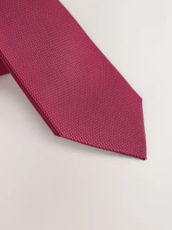 Rood - Smal - Stropdas met textuur