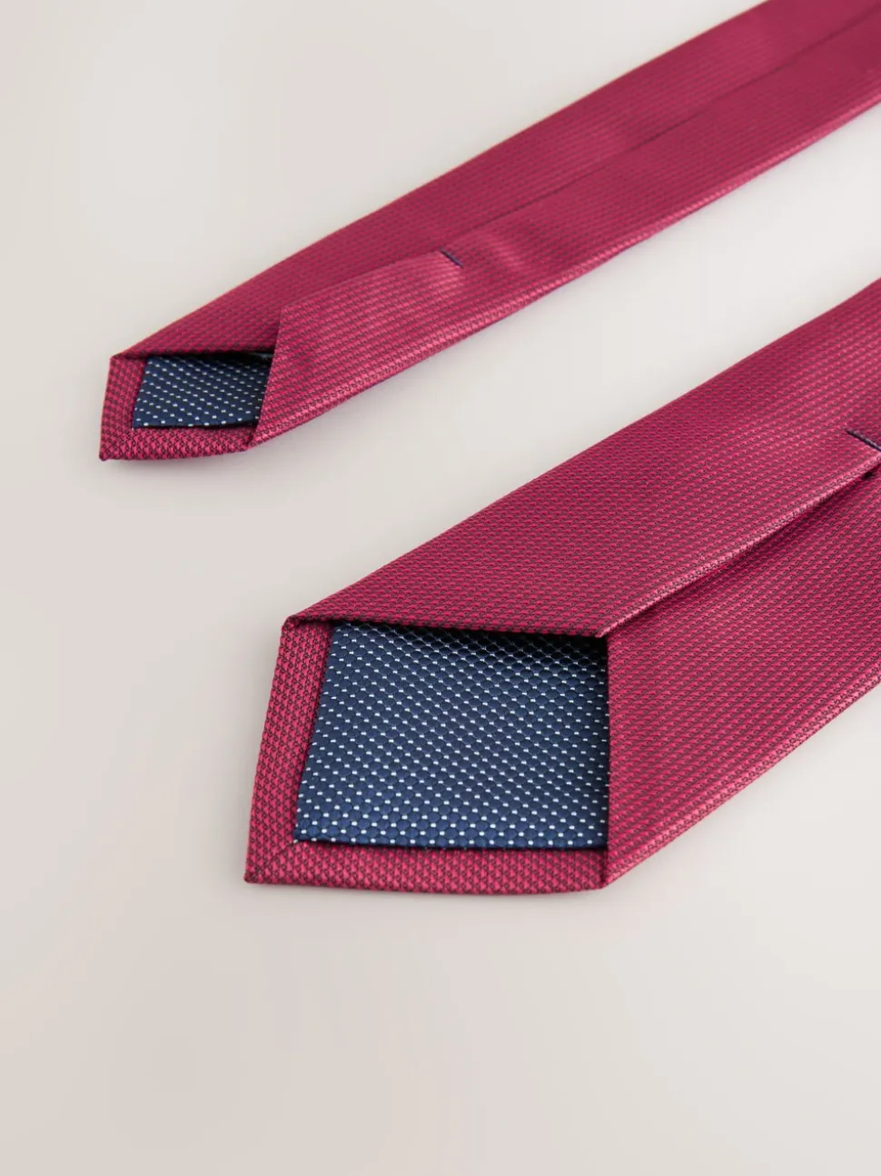 Rood - Smal - Stropdas met textuur