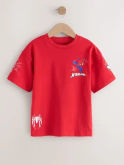 Rood - Spiderman T-shirt met korte mouwen (3-16jr)