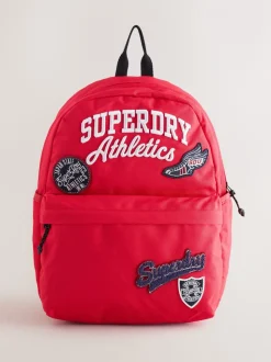 Rood - Superdry Back to School Embroidered Varsity Badge Logo Backpack