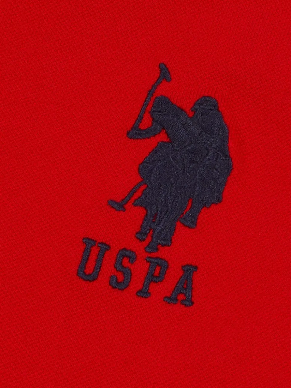 Rood - U.S. Polo Assn. Regular Fit Mens Player 3 Pique 100% Cotton Polo Shirt