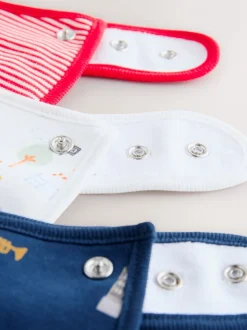 Rood - Verpakking met 3 babyslabbetjes