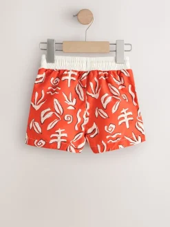 Rood - Zwemshort met print (3 mnd-7 jr)