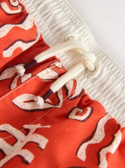 Rood - Zwemshort met print (3 mnd-7 jr)