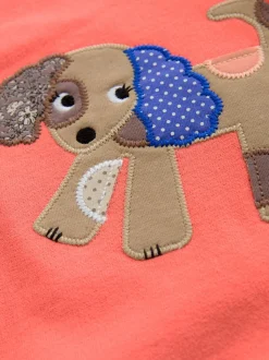 Rood figuurtjes - Relaxte sweaterjurk (3mnd-7jr)