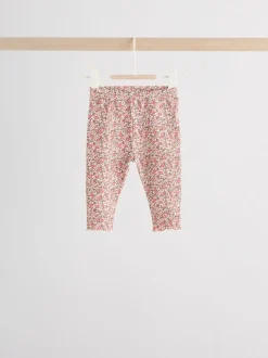 Rood gebloemd - 2 -delige Set van Fleece Tops en Leggings voor Baby''s (0mnd-2jr)