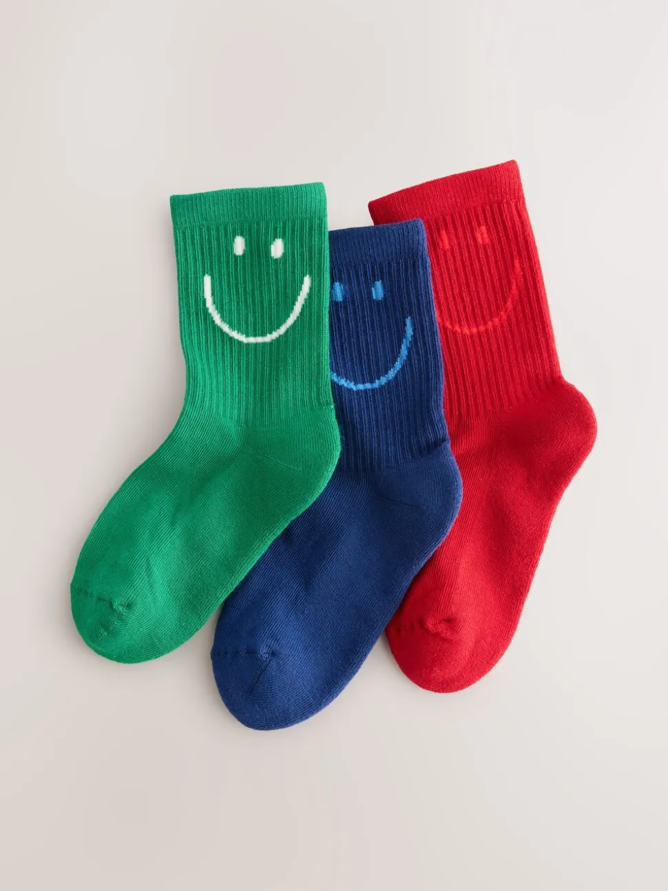 Rood, groen en blauw - 3 Paar enkelsokken met verzachte zool en hoog katoengehalte