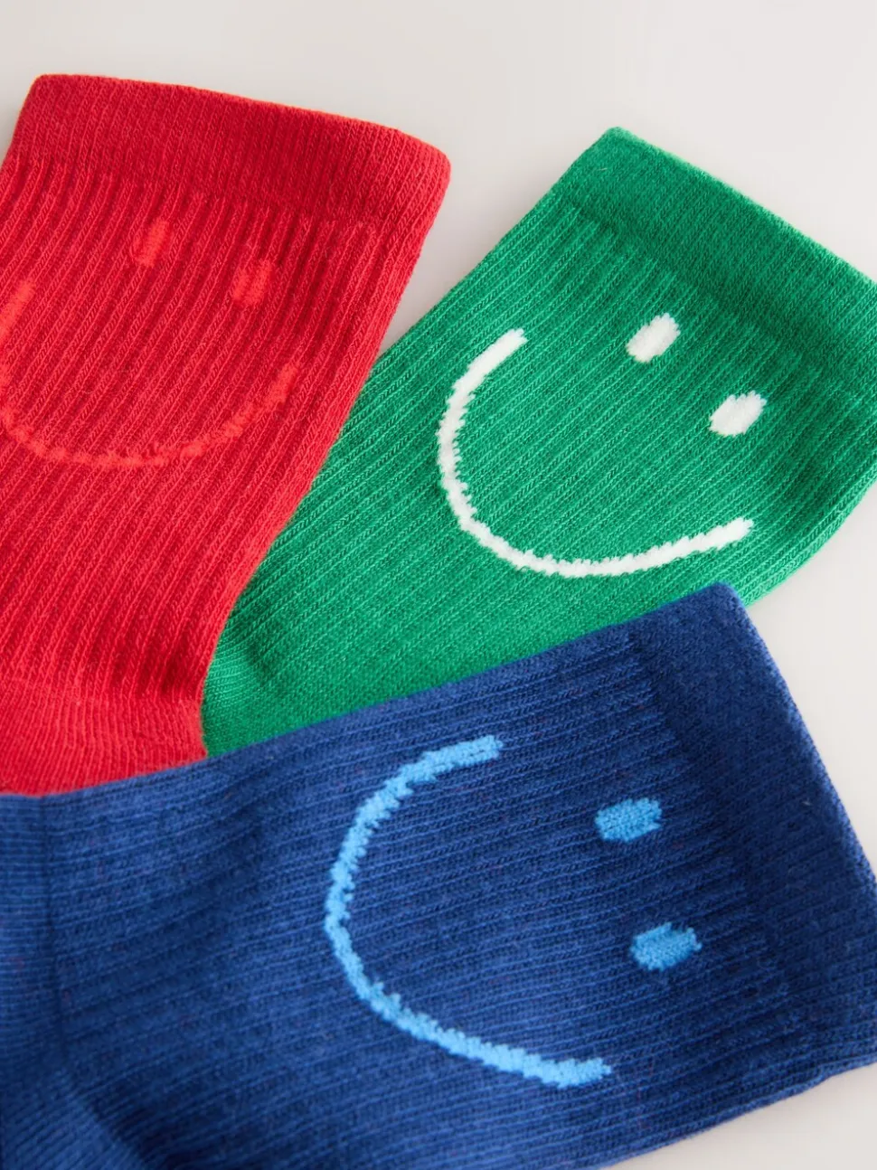 Rood, groen en blauw - 3 Paar enkelsokken met verzachte zool en hoog katoengehalte