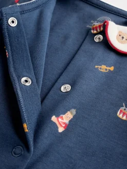 Rood met beer - Verpakking van 3 babypyjama's (0-2jr)