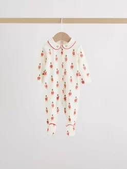 Rood met beer - Verpakking van 3 babypyjama's (0-2jr)