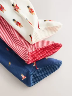Rood met beer - Verpakking van 3 babypyjama's (0-2jr)