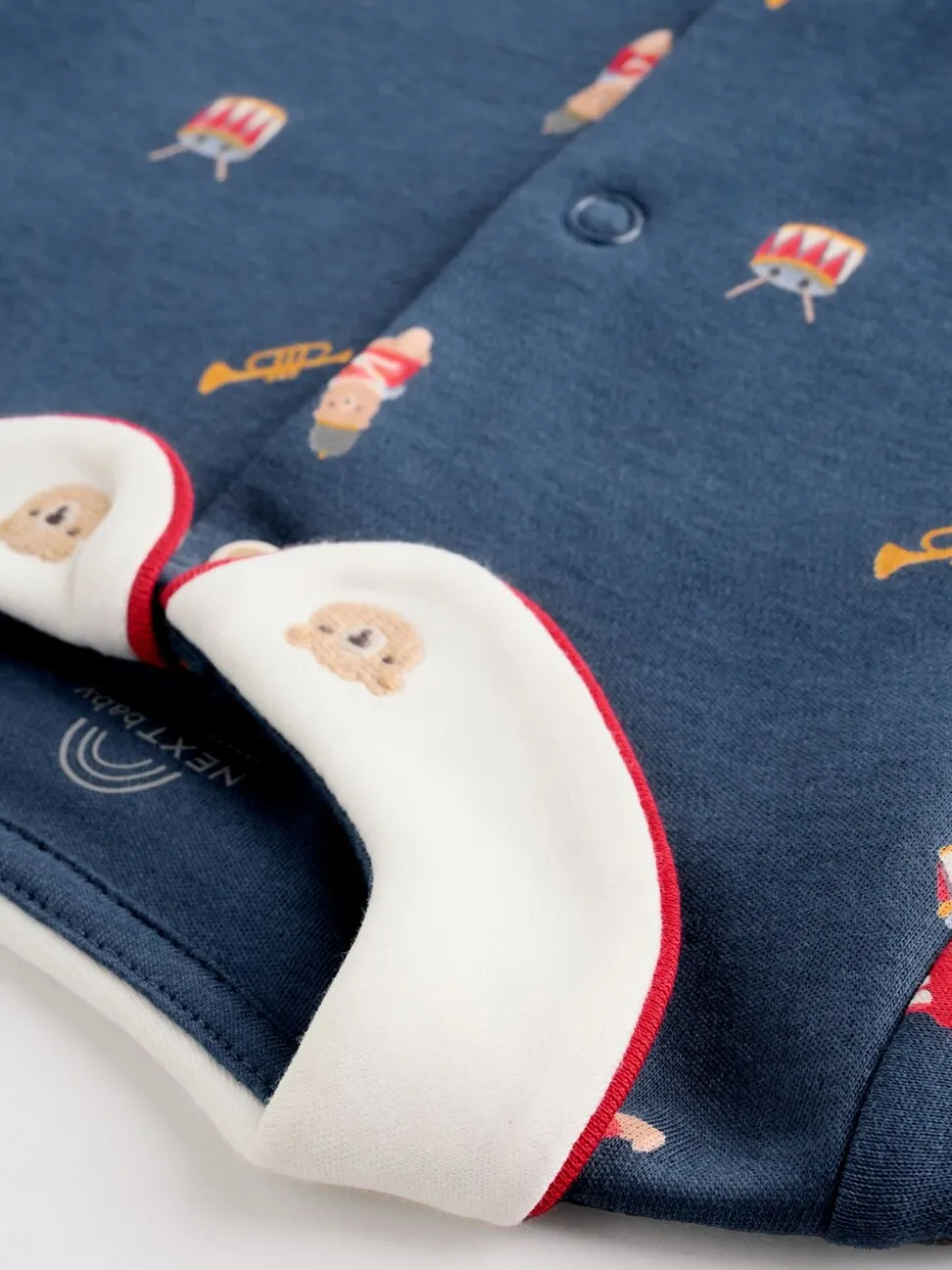 Rood met beer - Verpakking van 3 babypyjama's (0-2jr)