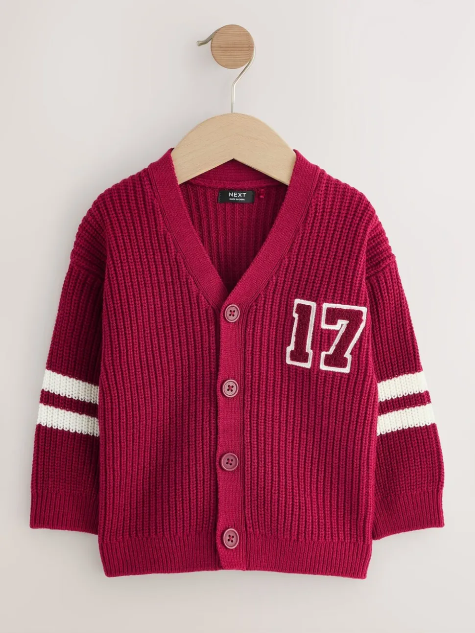 Rood varsity - Vest met figuurtjes (3mnd-7jr)