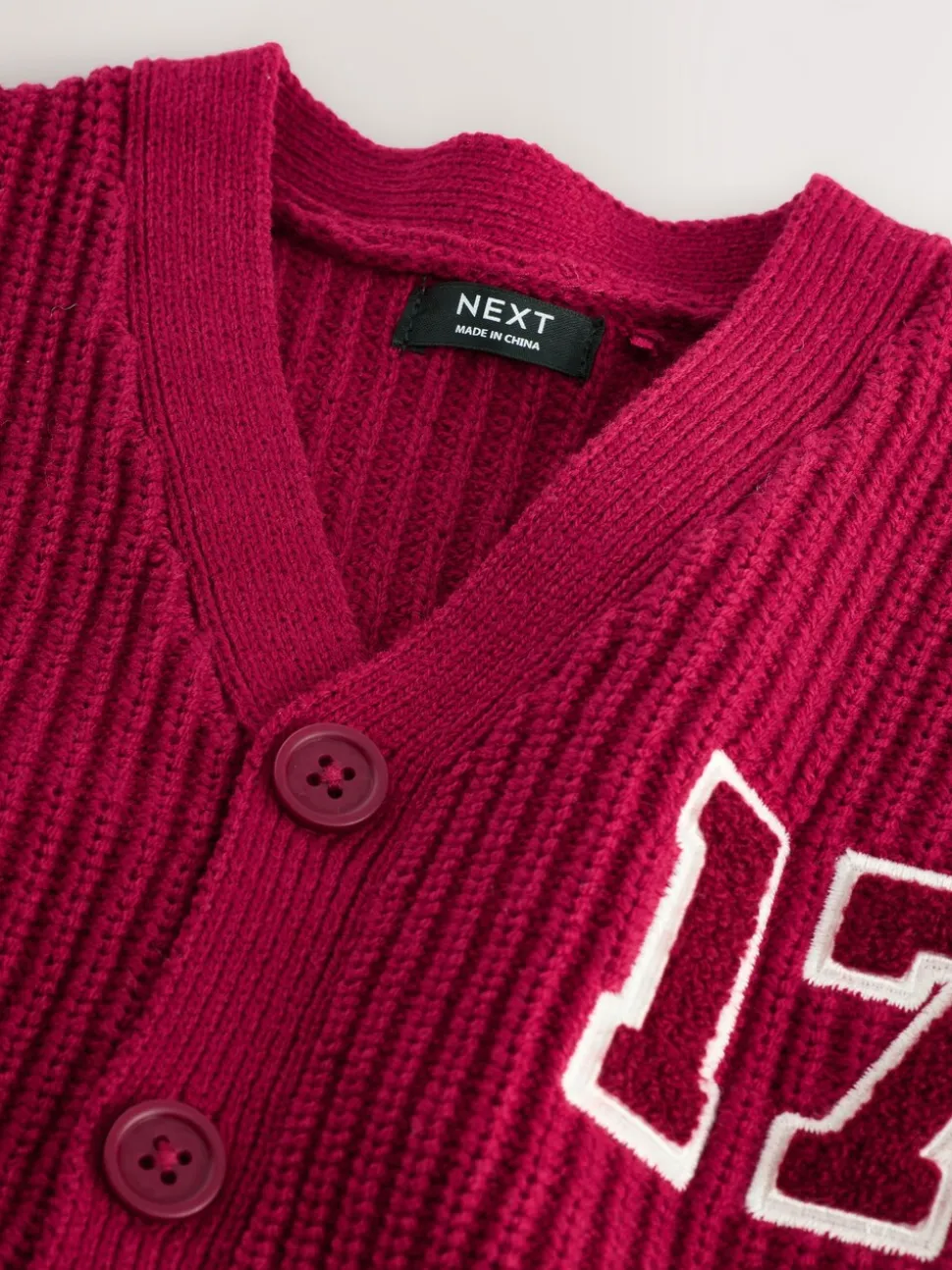 Rood varsity - Vest met figuurtjes (3mnd-7jr)