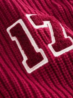 Rood varsity - Vest met figuurtjes (3mnd-7jr)