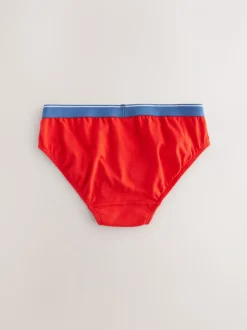 Rood/blauw met hulpvoertuigenprint - Set van 7 katoenen slips (1,5-10jr)
