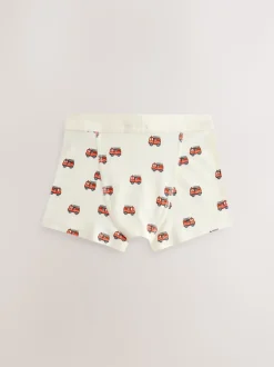 Rood/blauw met hulpvoertuigenprint - Verpakking van 7 boxershorts (1,5 - 12 jr)