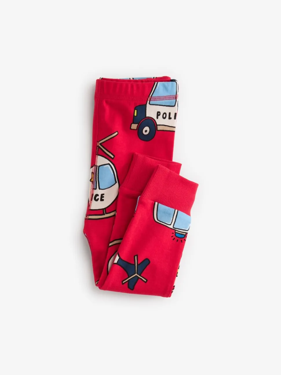 Rood/blauw met hulpvoertuigenprint - Mini Knusse Pyjama's 3 Set (9mnd-10jr)