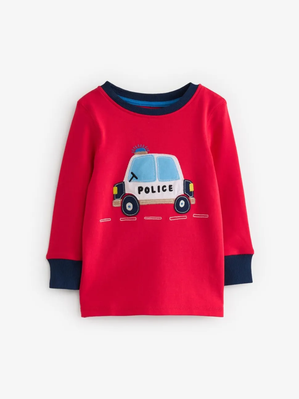 Rood/blauw met hulpvoertuigenprint - Mini Knusse Pyjama's 3 Set (9mnd-10jr)