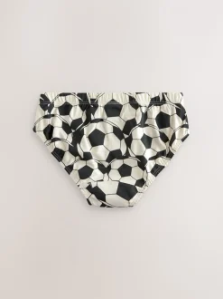 Rood/blauw voetbal - 100% katoenen bedrukte onderbroeken set van 5 (1.5-10jr)