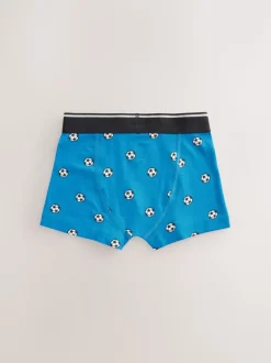 Rood/blauw voetbal - Junior karakter trunks 5 verpakking (1,5-16jr)
