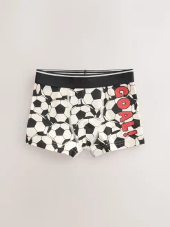 Rood/blauw voetbal - Junior karakter trunks 5 verpakking (1,5-16jr)