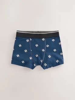 Rood/blauw voetbal - Junior karakter trunks 5 verpakking (1,5-16jr)