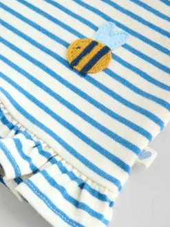 Rood/blauw/crème - 6 -delige set van top met lange mouwen en leggings (0mnd -3jr)