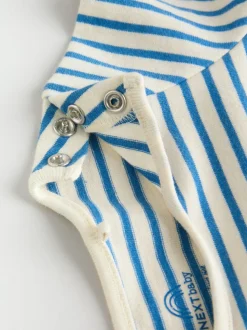 Rood/blauw/crème - 6 -delige set van top met lange mouwen en leggings (0mnd -3jr)
