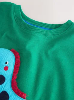 Rood/blauw/groen geruite dinosaurus - Pyjama met geweven onderkant 3 Pack (9mths-12yrs)