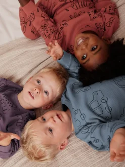 Rood/blauw/paars - Oversized fit Pyjamas 3 Pack (9mths-10yrs)