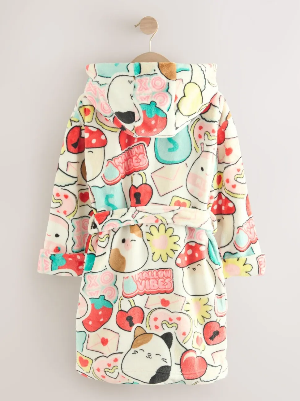 Rood/ecru - Squishmallow Badjas (5-16jr)