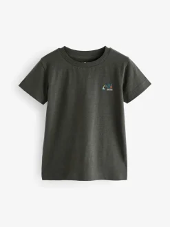 Rood/groen - Set van 5 T-shirts met korte mouwen (3mnd-7jr)