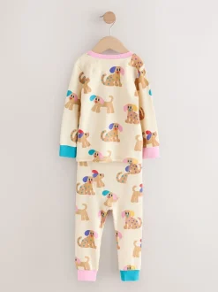 Rood/marineblauw hondenapplicatie - Verpakking van 3 knusse pyjama's (9 mnd-9 jr)