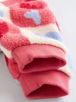 Rood/paars geruit - 2 -delige Set van Fleece Tops en Leggings voor Baby''s (0mnd-2jr)