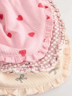 Rood/roze - Verpakking met 3 babyslabbetjes