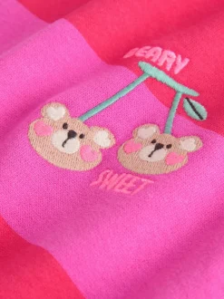 Rood/roze gestreept - Sweatshirt met ronde hals (3 mnd-7 jr)
