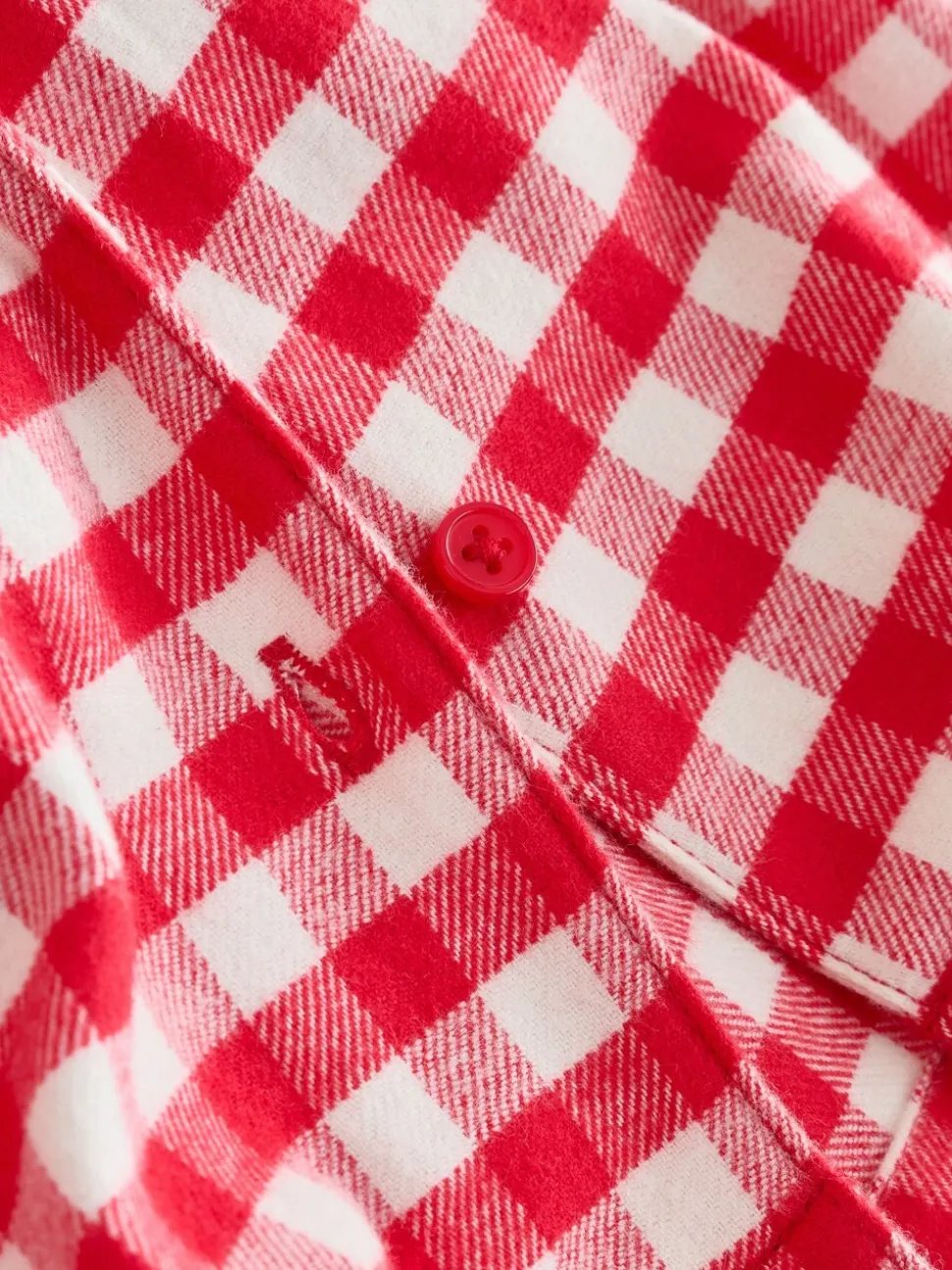 Rood/wit geruite ruit - Geweven pyjama met knopen (9 mnd-11 jr)