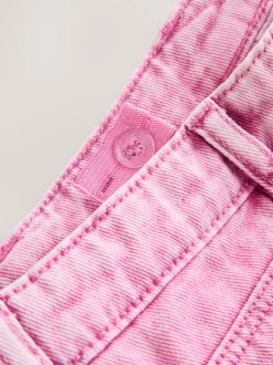 Roze - 100% katoenen shorts met gerafelde rand (3-16jr)